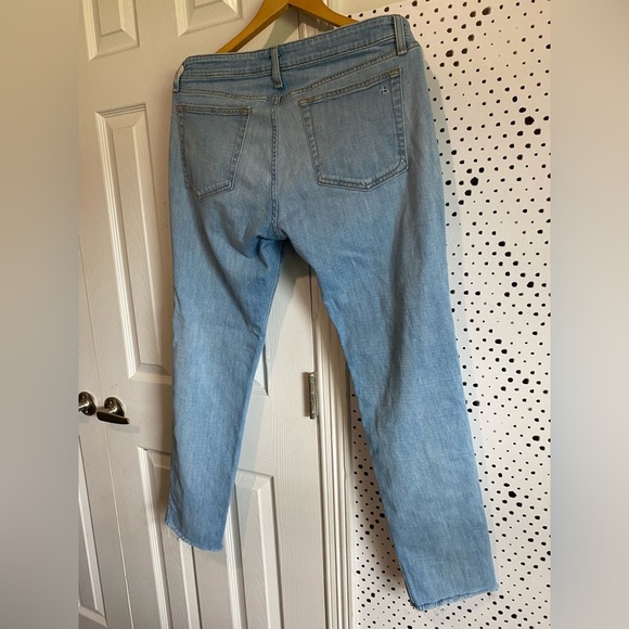 RAG & BONE DRE Low-Rise Slim Boyfriend Denim Blue Jeans in Tulip - Raw Hem - 28 - Picture 13 of 14